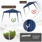 Carpa Plegable 3x3 m, Pop-up, Cenador Pabellón de Jardín, Altura Ajustable con Bolsa de Transporte, Anti-UV, Impermeable, Gazebo