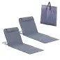 Conjunto de 2 Esterillas con Respaldo Reclinable en 5 Niveles Reposacabezas y Bolsa de Transporte 134x48x33-43 cm Gris
