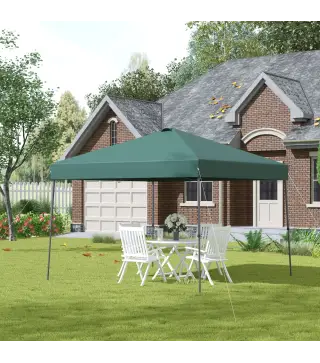 Cenador Plegable 3x3m Carpa de Jardín con Bolsa de Transporte con Ruedas Impermeable y Marco de Acero Gazebo para Exterior Fiest