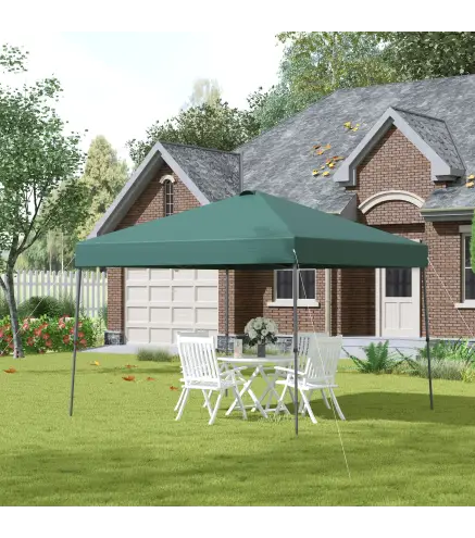 Cenador Plegable 3x3m Carpa de Jardín con Bolsa de Transporte con Ruedas Impermeable y Marco de Acero Gazebo para Exterior Fiest