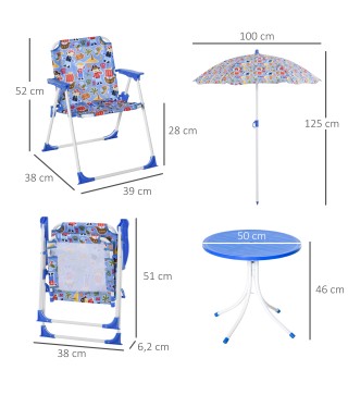 Juego de Muebles de Jardín para Niños