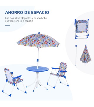 Juego de Muebles de Jardín para Niños