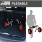 Carro de Transporte Plegable para Kayak Carga 75 kg Aluminio Ajuste Universal con Ruedas para Canoa Embarcación 57,5x33x24 cm Pl