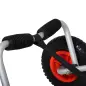 Carro de Transporte Plegable para Kayak Carga 75 kg Aluminio Ajuste Universal con Ruedas para Canoa Embarcación 57,5x33x24 cm Pl