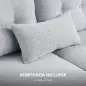 Sofá de 2 Plazas con Cojines y Asiento Acolchado Funda de Almohada Lavable 140x78x83 cm Gris Claro