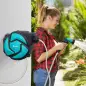 Carrete para Manguera Retráctil 10m con 7 Modos de Riego Sistema de Enrollado Automático con Bloqueo Conector de 1m para Jardín