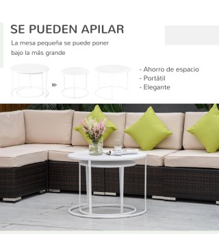 Juego de 2 Mesas Auxiliares