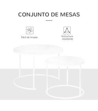 Juego de 2 Mesas Auxiliares
