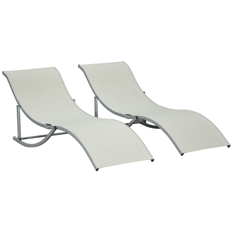 Set de 2 Tumbonas Plegables Set de 2 Tumbonas Plegables