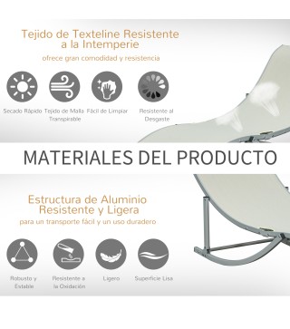 Set de 2 Tumbonas Plegables