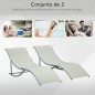 Set de 2 Tumbonas Plegables Set de 2 Tumbonas Plegables