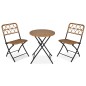 Conjunto de Mesa y 2 Sillas de Ratán Conjunto de Mesa y 2 Sillas de Ratán