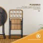 Conjunto de Mesa y 2 Sillas de Ratán Conjunto de Mesa y 2 Sillas de Ratán