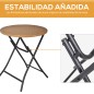 Conjunto de Mesa y 2 Sillas de Ratán Conjunto de Mesa y 2 Sillas de Ratán