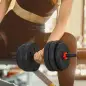 Juego de Mancuernas de 25 kg 2 en 1 de Dumbbell con Barras Conexión y Barra de Extensión Entrenamiento de Fuerza y Levantamiento