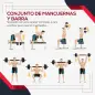 Juego de Mancuernas de 25 kg 2 en 1 de Dumbbell con Barras Conexión y Barra de Extensión Entrenamiento de Fuerza y Levantamiento