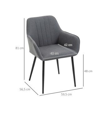 Juego de 2 Sillas de Comedor