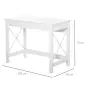 Mesa Escritorio Estilo Moderno Escritorio Fácil de Montar Mesa de Ordenador para Oficina Dormitorio Estudio 105x50x76 cm Blanco