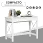 Mesa Escritorio Estilo Moderno Escritorio Fácil de Montar Mesa de Ordenador para Oficina Dormitorio Estudio 105x50x76 cm Blanco