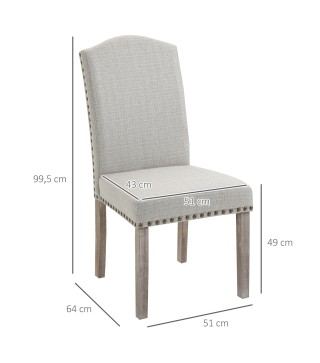 Juego de 2 Sillas de Comedor