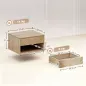 Juego de 2 Mesitas de Noche Colgantes Mesillas de Noche con Cajón y Compartimento para Dormitorio 37x32x21 cm Natural Juego de 2 Mesitas de Noche Colgantes Mesillas de Noche con Cajón y Compartimento para Dormitorio 37x32x21 cm Natural
