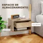 Juego de 2 Mesitas de Noche Colgantes Mesillas de Noche con Cajón y Compartimento para Dormitorio 37x32x21 cm Natural Juego de 2 Mesitas de Noche Colgantes Mesillas de Noche con Cajón y Compartimento para Dormitorio 37x32x21 cm Natural
