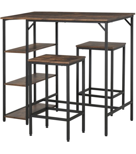 Set de Mesa de Bar y Taburetes