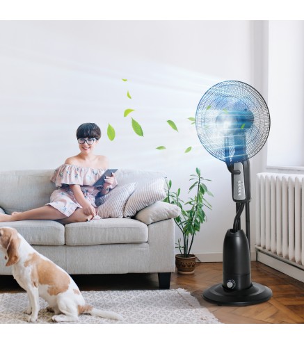 Ventilador de Pie con Nebulizador