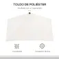 Sombrilla Rectangular 230x130x245 cm Parasol para Pared Media Sombrilla con Manivela Protección UV 30+ Impermeable Tela Poliéste