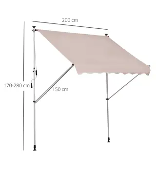 Toldo Manual Retráctil