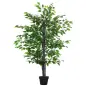 Planta Artificial Ficus Artificial de 145 cm con 756 Hojas y Maceta para Decoración Interior Ø20x145 cm Verde
