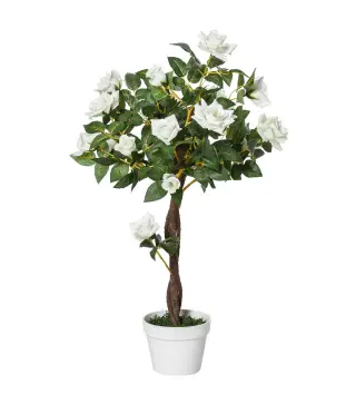 Árbol de Rosa Blanca Artificial