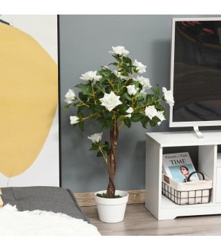 Árbol de Rosa Blanca Artificial