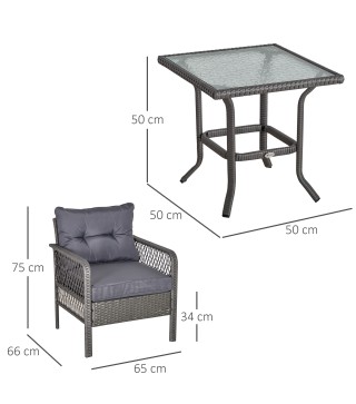 Conjunto de Muebles de Ratán