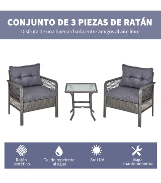 Conjunto de Muebles de Ratán