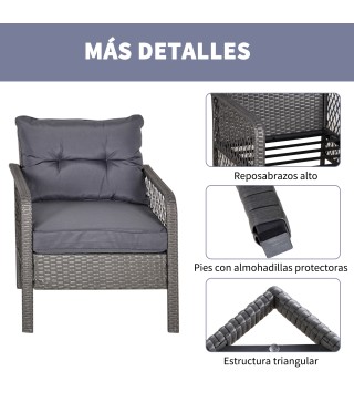 Conjunto de Muebles de Ratán