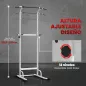 Barra de Dominadas Altura Regulable Estación de Fondos Resistente para Gimnasio en Casa Entrenamiento de Fuerza Blanco Barra de Dominadas Altura Regulable Estación de Fondos Resistente para Gimnasio en Casa Entrenamiento de Fuerza Blanco