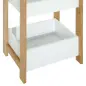Estantería de Baño con 3 Estantes Organizador de Almacenaje Bambú para Cocina Sala de Estar Lavadero 27,5x20,8x74 cm Color Blanc