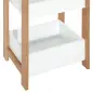 Estantería de Baño con 3 Estantes Organizador de Almacenaje Bambú para Cocina Sala de Estar Lavadero 27,5x20,8x74 cm Color Blanc