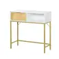 Consola para Recibidor Mueble para Recibidor Estilo Moderno con Cajón y Estante Abierto para Entrada Pasillo 80x30x80,5 cm Blanc