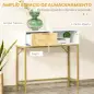 Consola para Recibidor Mueble para Recibidor Estilo Moderno con Cajón y Estante Abierto para Entrada Pasillo 80x30x80,5 cm Blanc