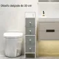 Cómoda con 4 Cajones de Tela Marco de Acero Cómoda para Dormitorio para Espacios Pequeños Salón Vestidor Gris Claro