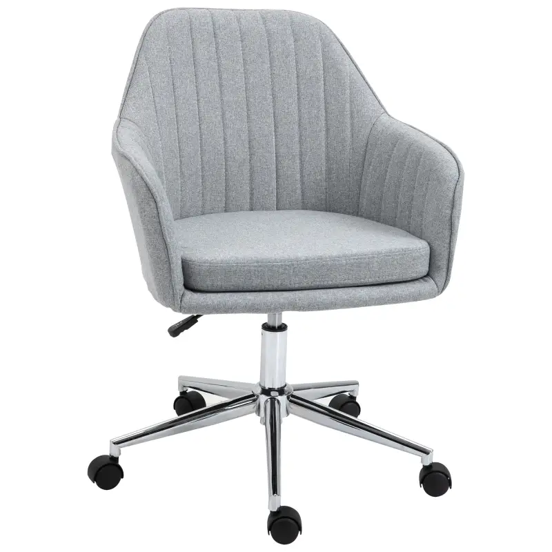 Silla de Oficina Silla Operativa con Altura Ajustable y Giratoria para Despacho Oficina 61x59x96cm Gris