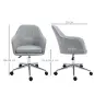 Silla de Oficina Silla Operativa con Altura Ajustable y Giratoria para Despacho Oficina 61x59x96cm Gris
