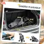 Carrito para Perros Pequeños con Ruedas Universales Cesta de Almacenaje Correas de Seguridad y Ventanas 67x45x96 cm Gris