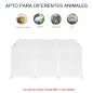 Valla para Mascotas, Jaula Modular, Recinto Interior de Plástico Transparente con 12 Paneles, 24 Conectores, para Cobayas, 105x1