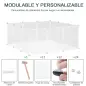Valla para Mascotas, Jaula Modular, Recinto Interior de Plástico Transparente con 12 Paneles, 24 Conectores, para Cobayas, 105x1