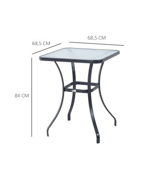 Mesa Auxiliar de Cristal