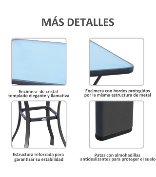 Mesa Auxiliar de Cristal