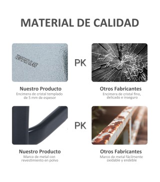 Mesa Auxiliar de Cristal